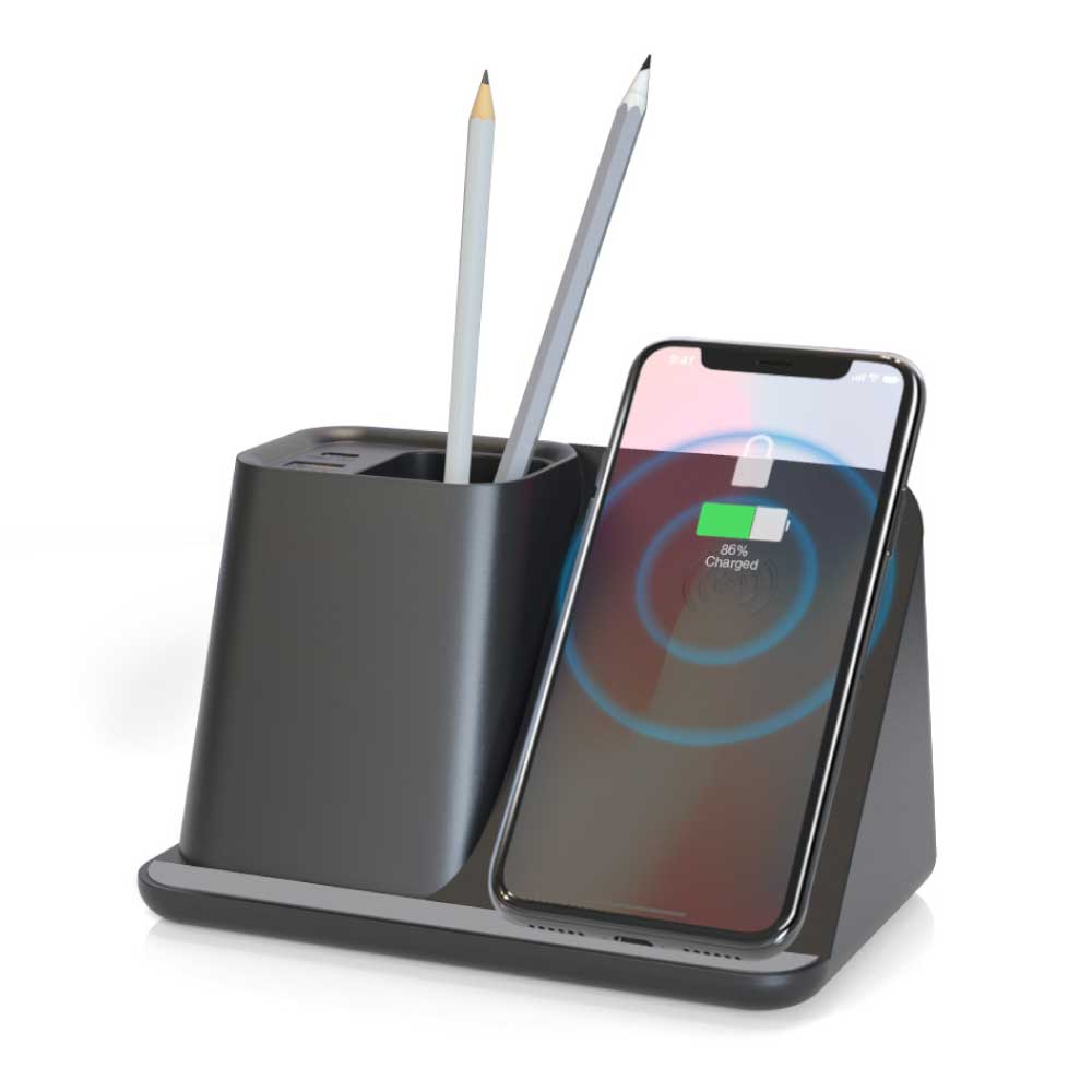 Pens-Holder-with-Wireless-Charging-WDS3-BK-02