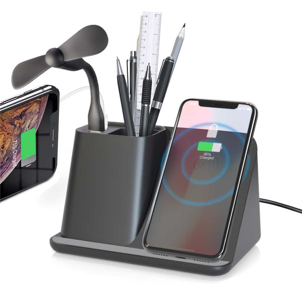 Pens-Holder-with-Wireless-Charging-WDS3-BK-03